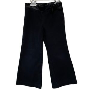 Old Navy Black Sweatpants with Satin Waistband and Bow Size 4T